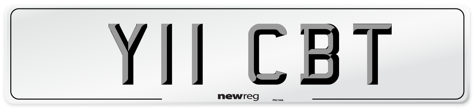 Y11 CBT Number Plate from New Reg